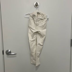 Janie & Jack cream corduroys, size 8, cropped